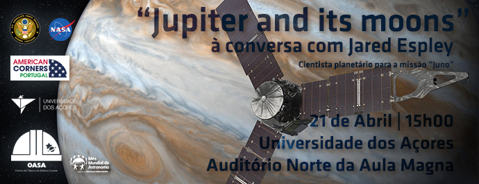 "Jupiter and Its Moons": à conversa com Jared Espley (NASA) na UAç